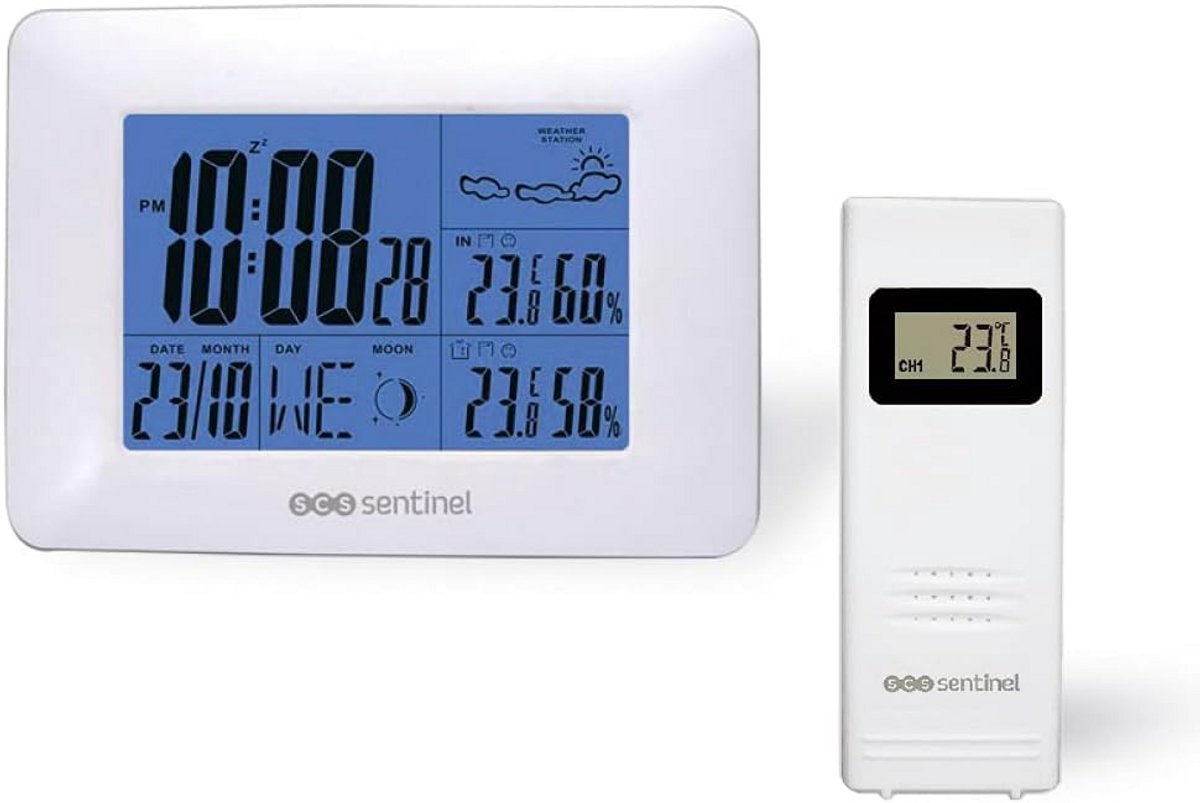 Draadloos Weerstation met Buitensensor voor Binnen- en Buitenmeting