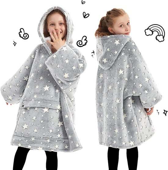 Oversized Hoodie Deken met Zakken voor Kinderen 6-10 Jaar - Superzacht Sherpa Fleece — afbeelding 3