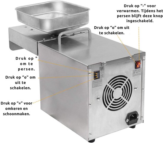 CLVP® Oliepers Machine - Koude Pers -Zilver van Merkloos — afbeelding 5