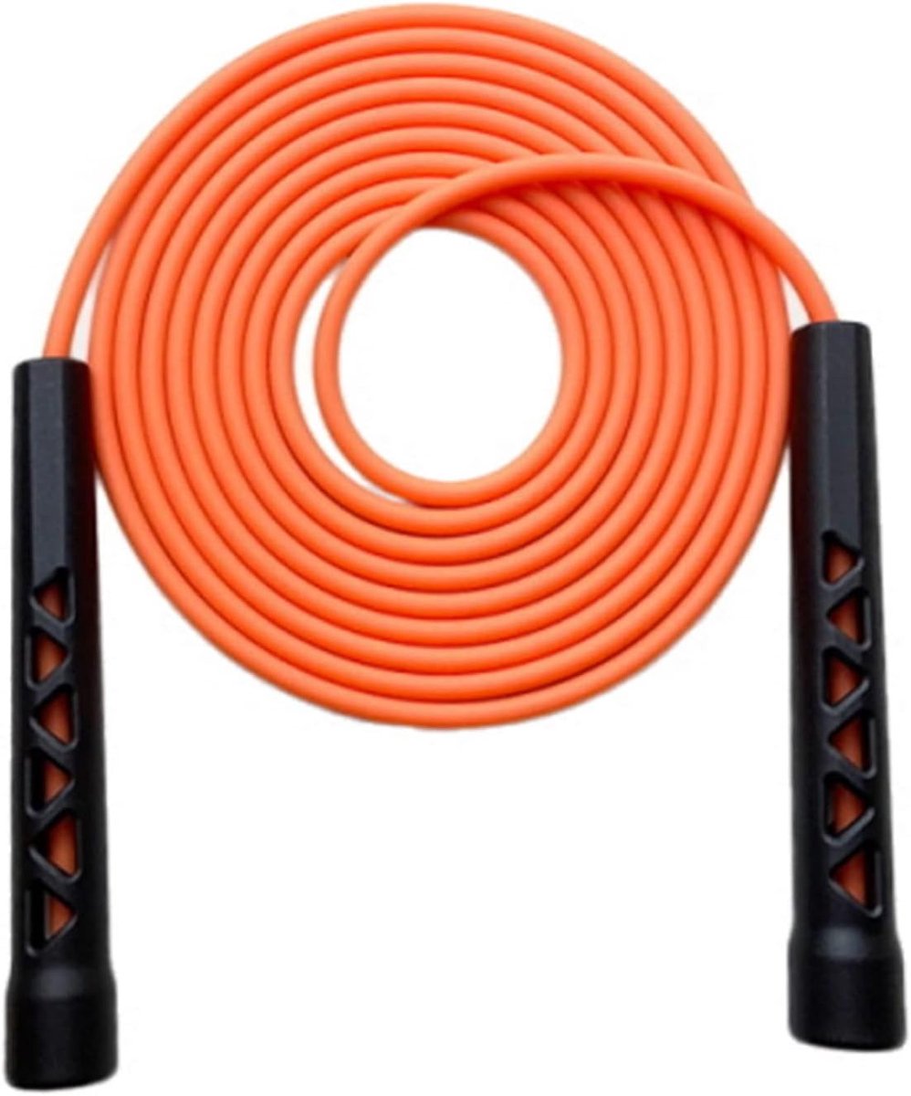 Antiklit PVC-springtouw, ultralicht siliconen handvat, oranje, 2 meter, Geschikt voor training en vrij springen (3 meter).