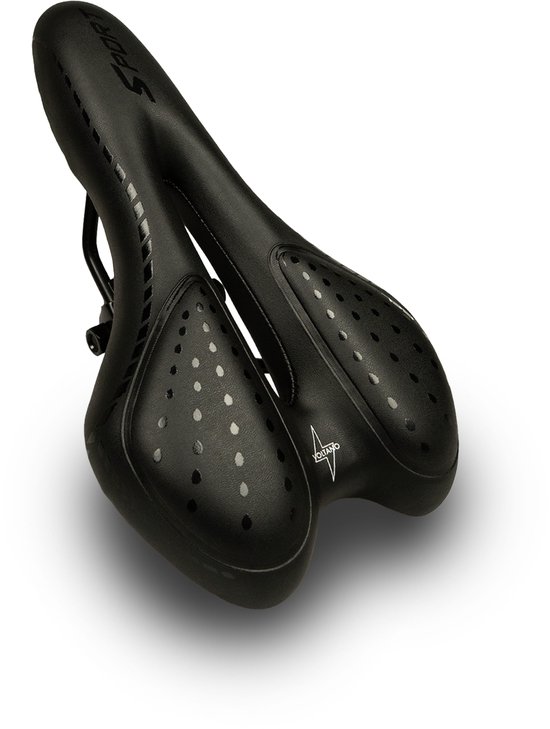Voltano de trekking Voltano Sport – Unisexe – Coussinets en gel moulé – Avec découpe – Incl. Sangle de selle gratuite – 100 % étanche – Zwart