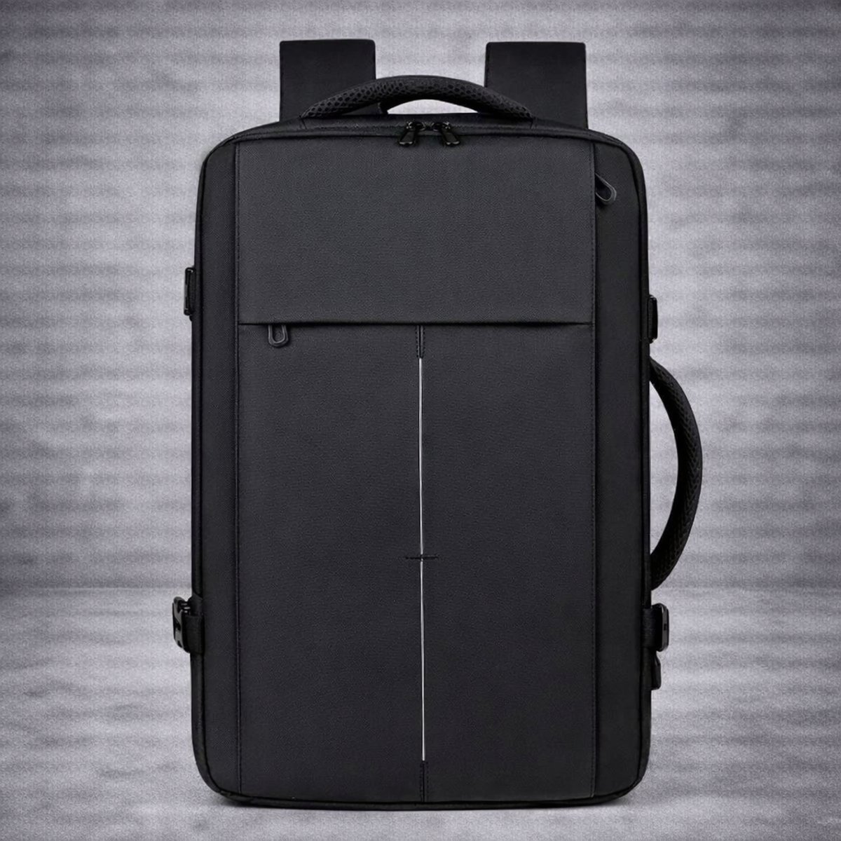 Uitbreidbare Laptop Rugzak 15.6 Inch - Waterafstotende Reistas - Zwart