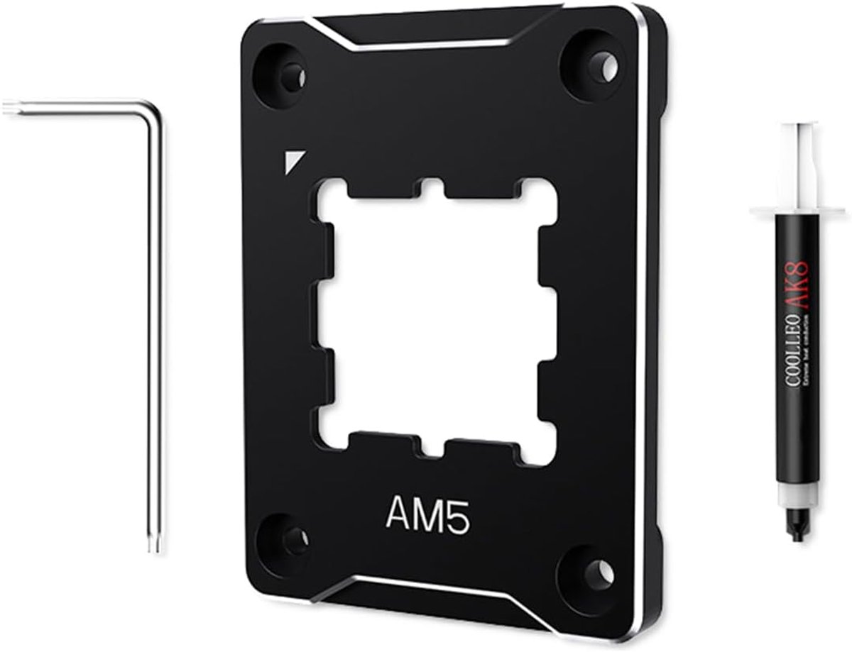 AM5 CPU Bevestigingsframe Zwart - Anti-Buig Beugel voor Stabiliteit