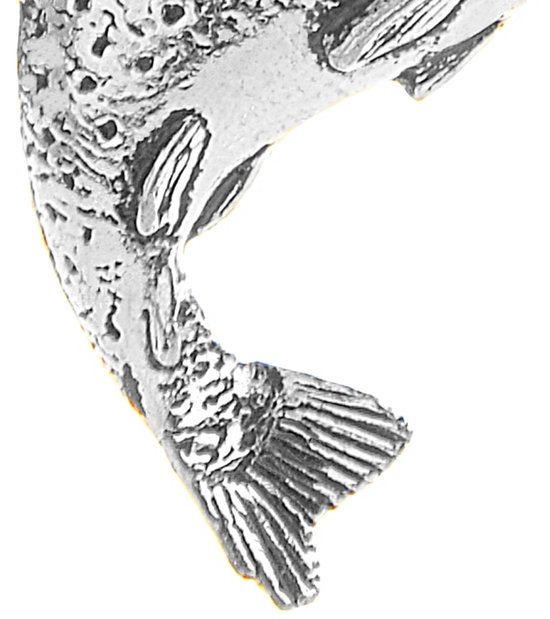 Hanger Forel + Ketting Zilver 45 cm (Dames) Vishanger Vissenketting Zilveren Kettinkje Vis Vissen van Merkloos — afbeelding 4