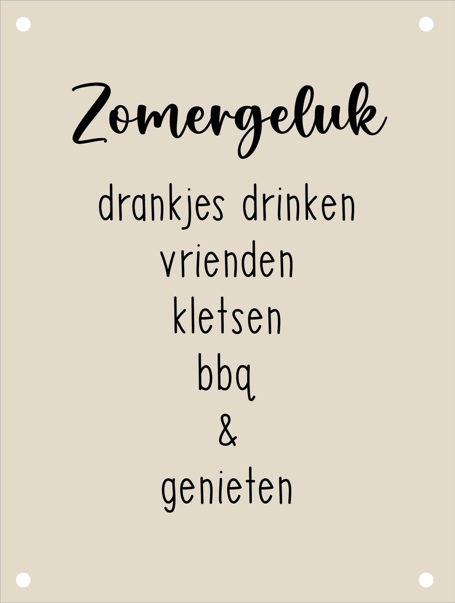 Tuinposter Zomergeluk
