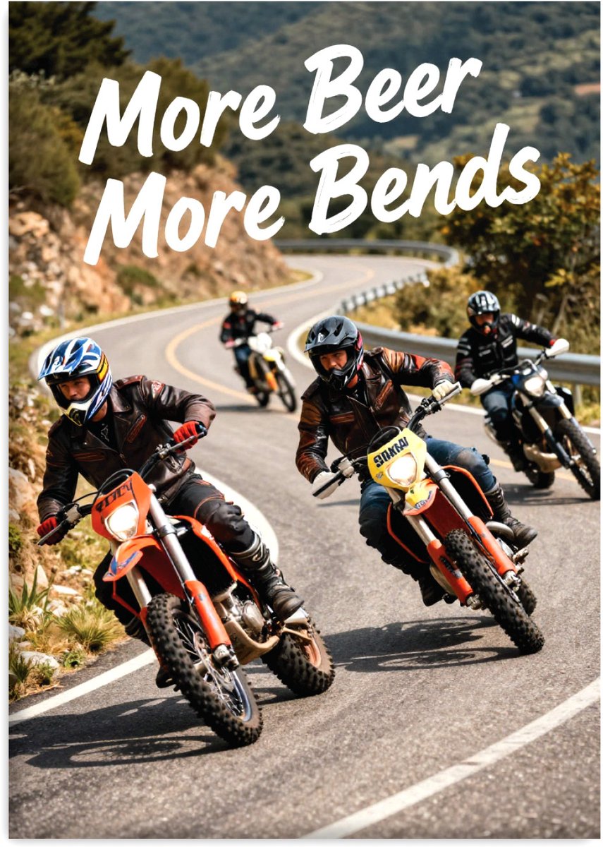 Huurdies - Poster - Motorrijder - A2