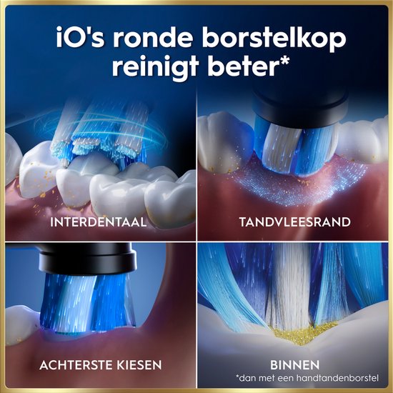 Oral-B iO 9N Elektrische Tandenborstel - Zwart - inclusief Oplaadreisetui en Opzetborstelhouder en extra Opzetborstel