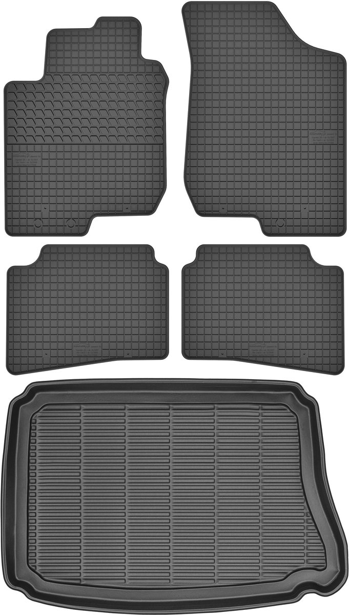 Max-Dywanik + MotoHobby - Automatten Set - Voor Hyundai i30 I Hatchback 2007-2012 - Geïnstalleerde Bevestigingen