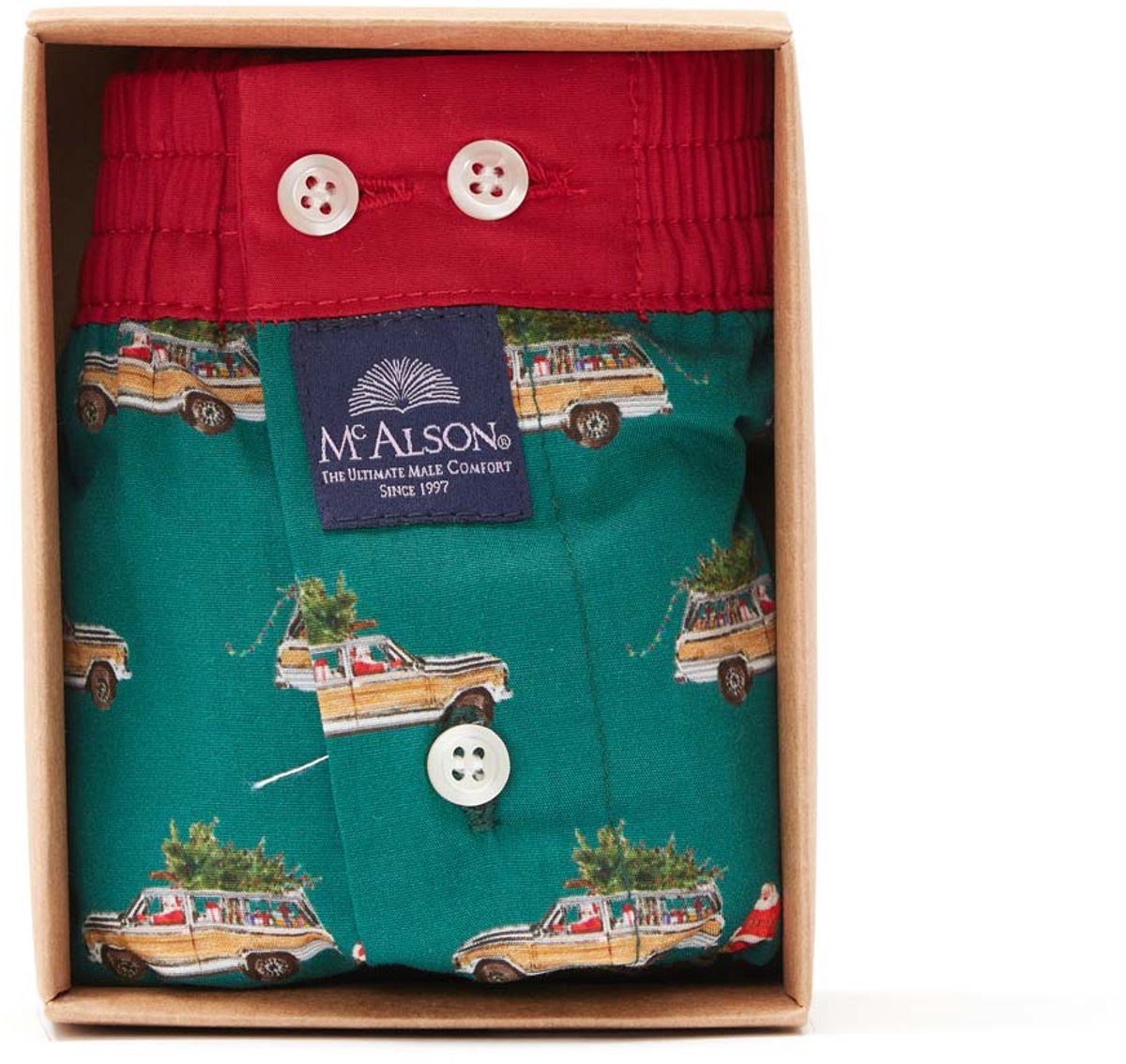 McAlson Boxershort - Santa Car Green XL