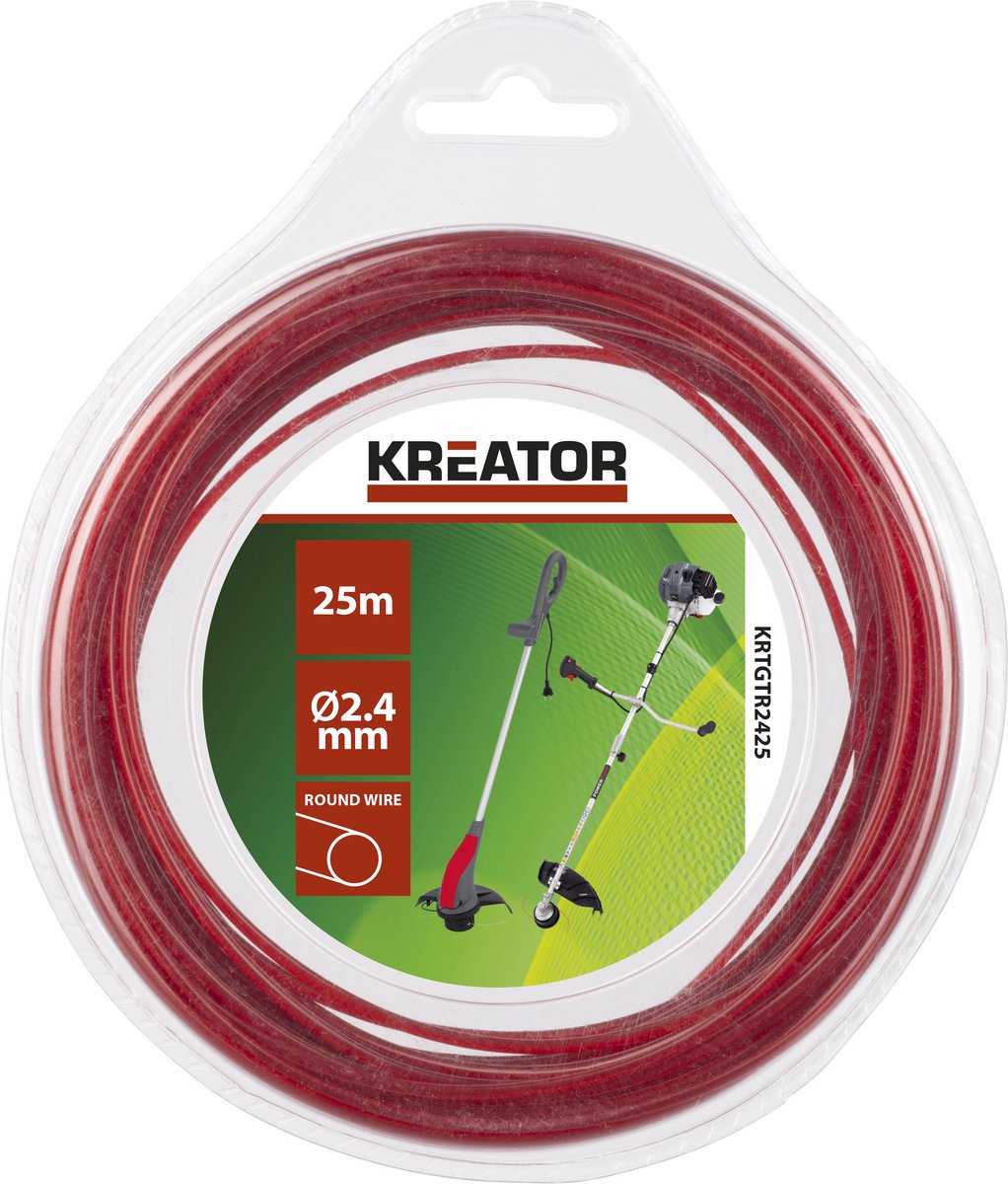 Kreator Trimmerdaad KRTGTR1625 - Rond - 2,4mm - 25m