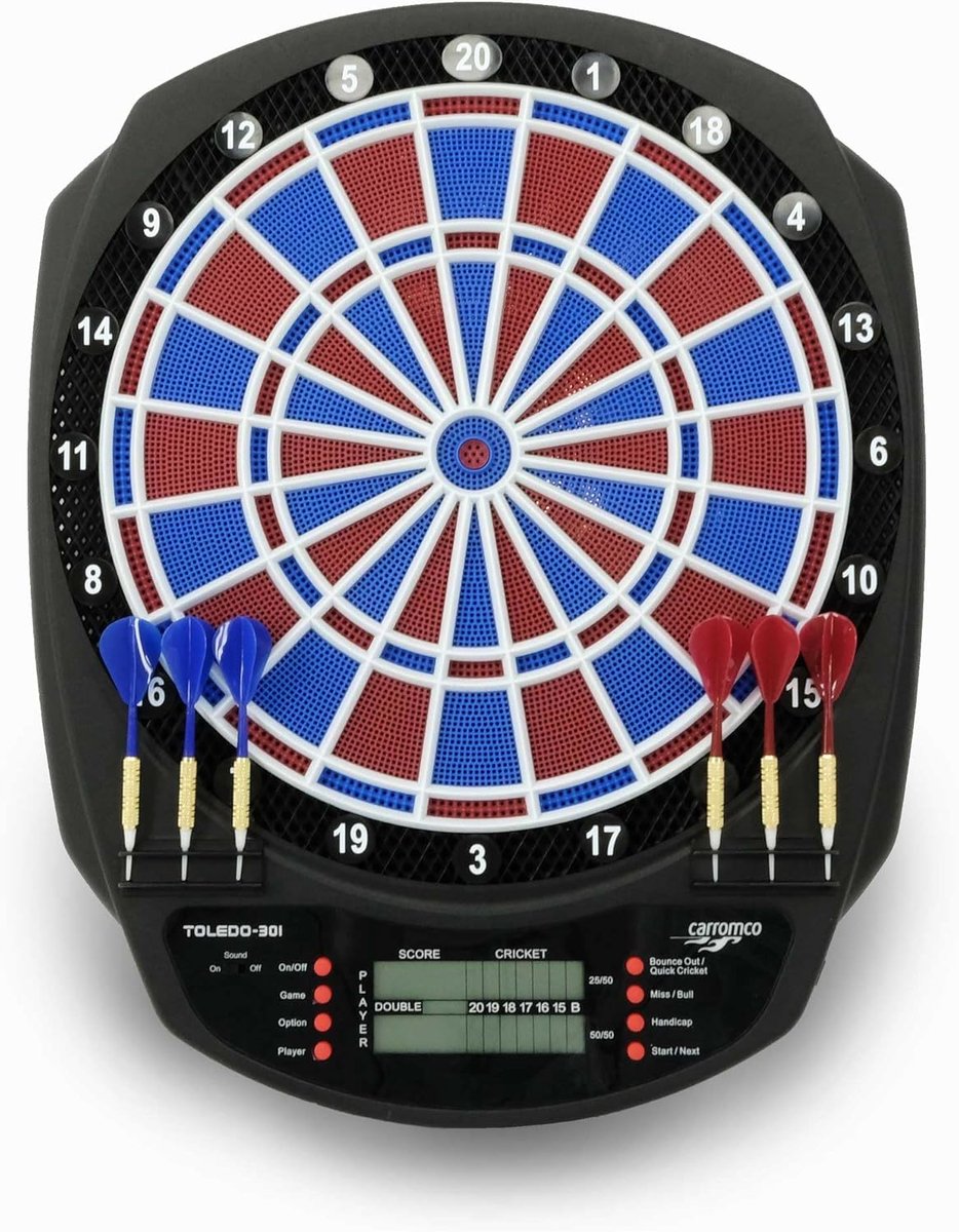 Elektronisch Dartbord voor 8 Spelers - 43 Spellen en 320 Varianten met LCD Display