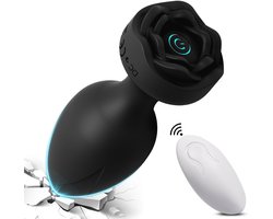 Daity Anal Plug Vibrator – Vibrerende Butt Plug met Afstandsbediening, 10 Modi – Prostaat Massager & Seksspeeltje voor Mannen, Vrouwen en Stellen – Zwart