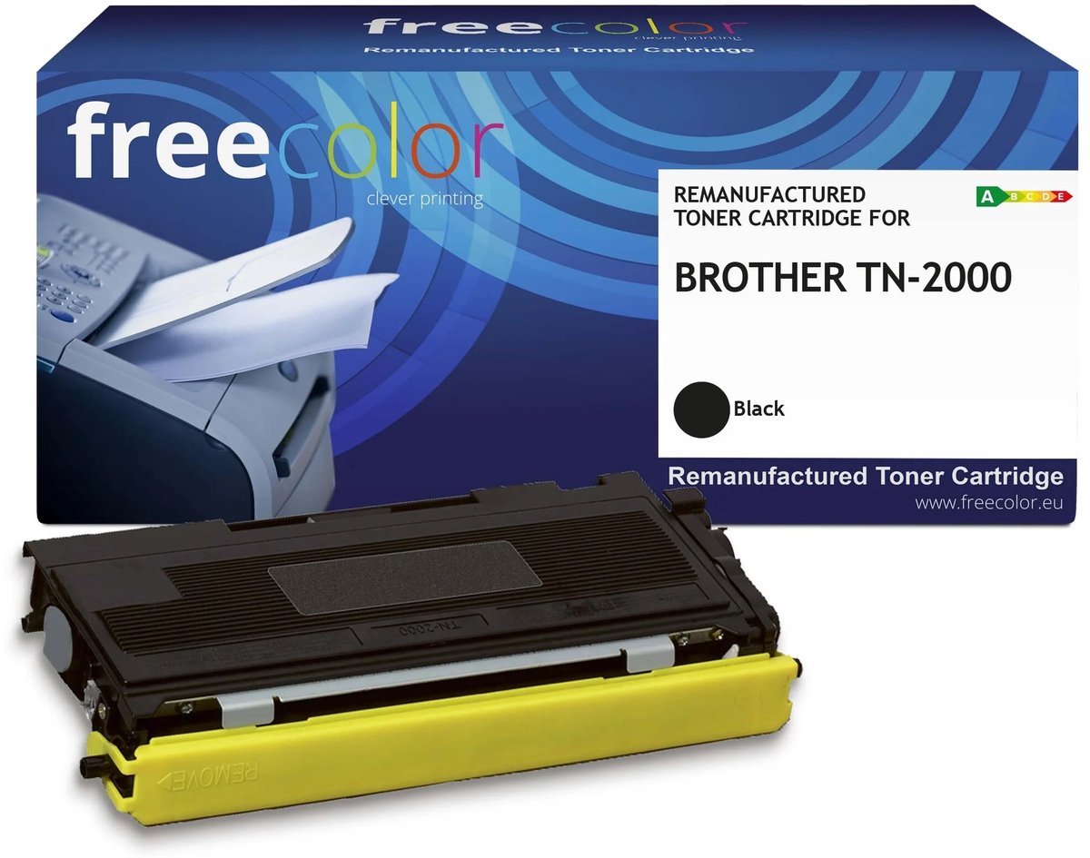Freecolor - Vervangt Brother TN-2000 Toner - Zwart - 2.500 pagina's - Compatible