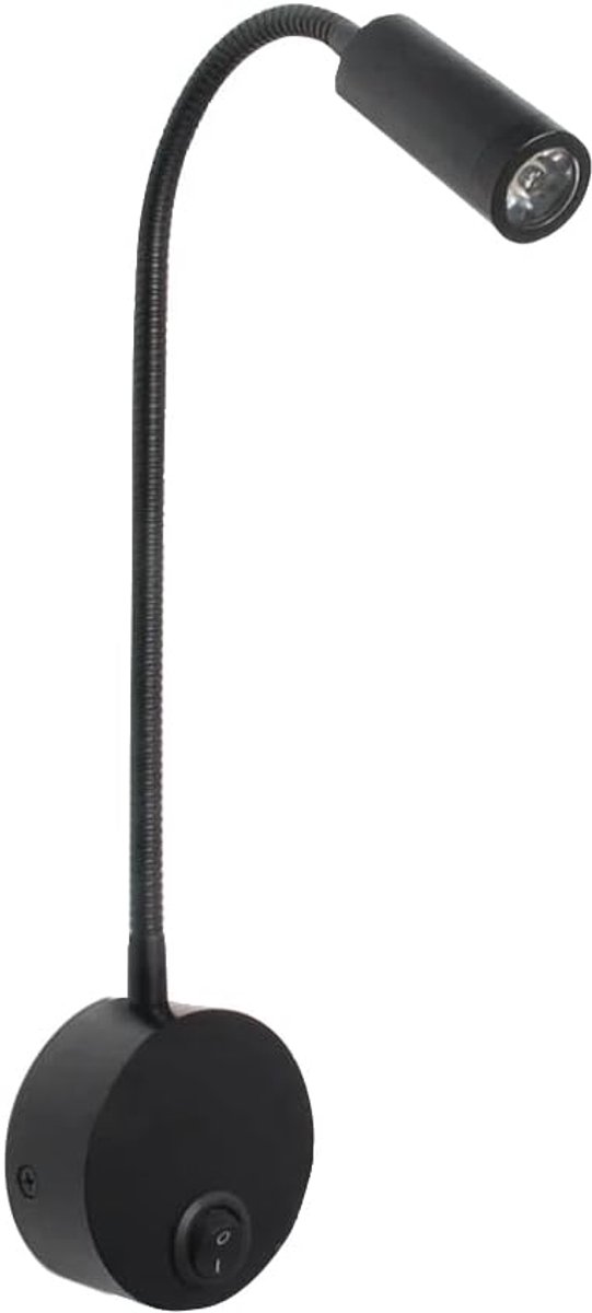 Flexibele Led Wandlamp met Schakelaar, 3W 3000K Dimbaar Licht voor Nachtkastje of Lezen