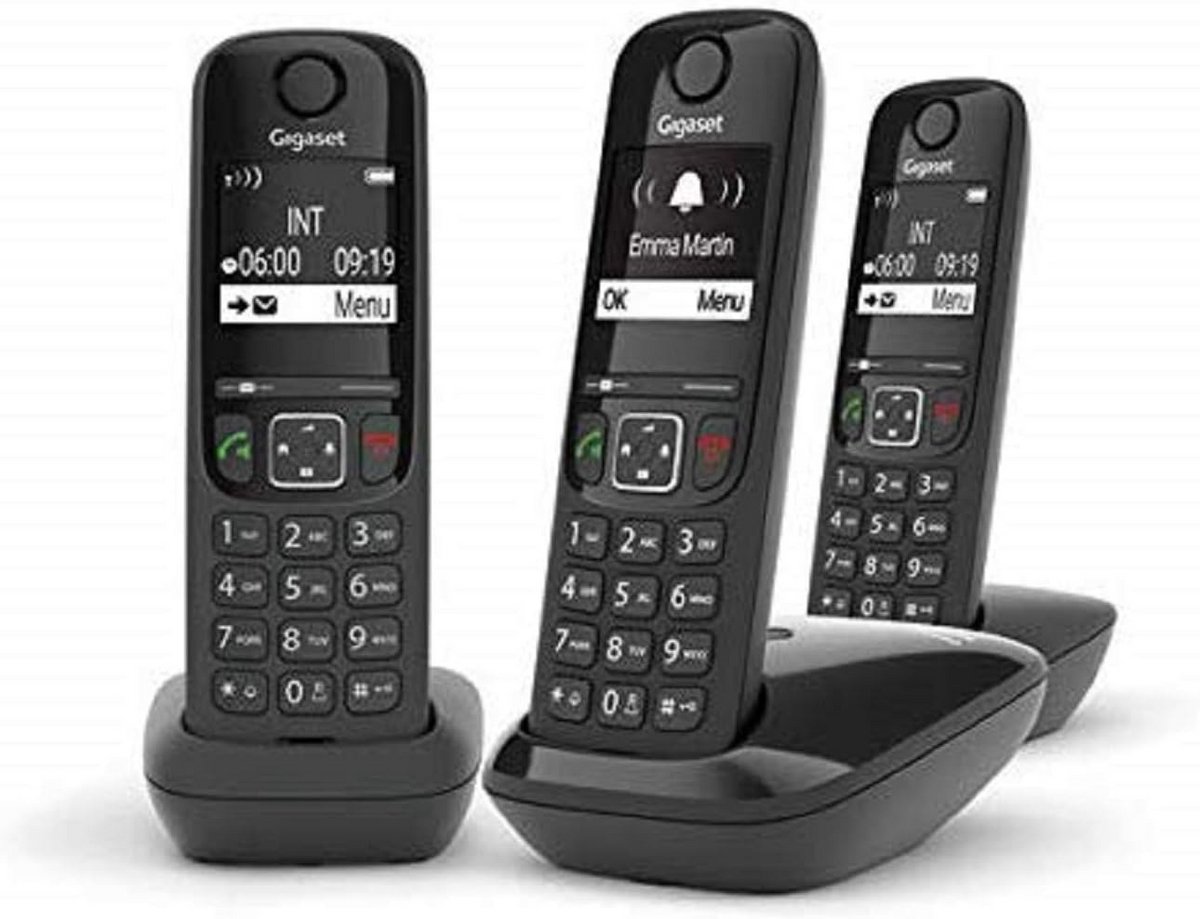 Draadloze DECT Telefoon Trio Zonder Antwoordapparaat - Zwart