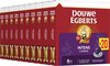 Doos met 20 Douwe Egberts Lungo Intens aluminium capsules. Rode verpakking met gouden logo en paarse accenten.