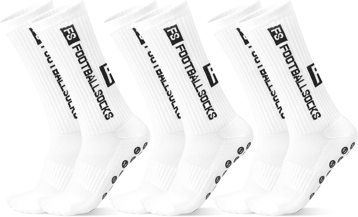 3 Paar Antislip Sportsokken Voetbal & Huis - Maat 40-45 - Unisex
