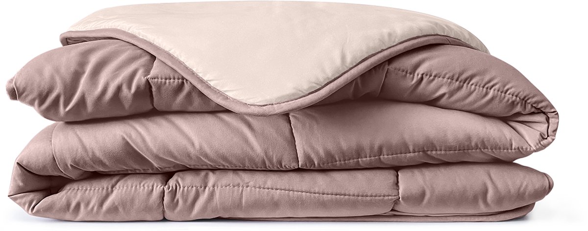 Eleganzzz Zomerdekbed zonder Overtrek 200x200 Mauve - Dekbed zonder overtrek - Hoesloos dekbed - Eazy dekbed - Gekleurd dekbed - Zomerdekbed zonder Overtrek - Tweepersoons Dekbed - Dekbedden