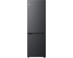 LG GBBSJ1CCEP - Koel-vriescombinatie 333L - Energieklasse C - Mat Zwart - Fresh Converter+ voor ieder soort vlees, fruit of groente - Door Cooling+ waardoor dranken en etenswaren langer vers blijven - Zero Clearance voor iedere keuken