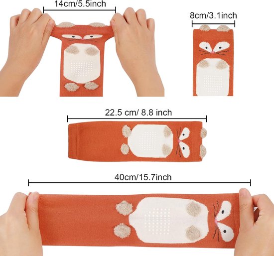 3-Pack Beenwarmers voor Peuters en Baby's met Schattig Dierenmotief - One Size 0-3 Jaar van Merkloos — afbeelding 5