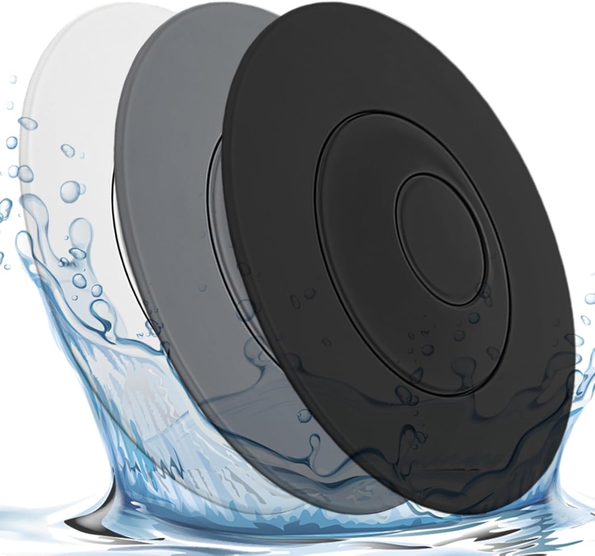 3-delige Universele Gootsteenstopper & Badstopper met Zeef – Siliconen Dop voor Douche, Wastafel en Afvoer