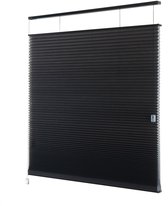 Dutchblinds - Plisségordijnen - lichtdoorlatend - Antraciet - 40 x 175 cm - Raamdecoratie op maat