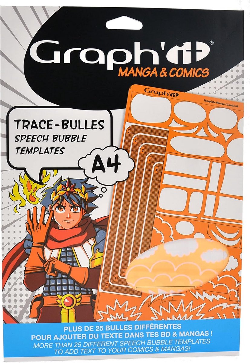 Sjabloon voor Uniforme Tekstballonnen voor Strips en Manga