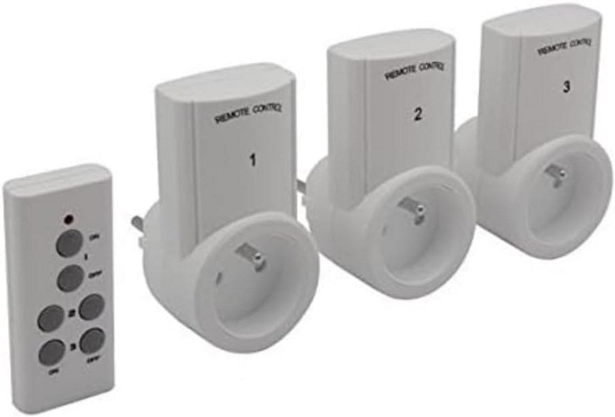 Set van 3 Slimme Stopcontacten met Afstandsbediening