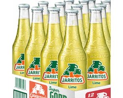 Jarritos Lime Soda – 12 x 370ml – Mexicaanse Frisdrank – Glazen Flesjes – 12 Pack
