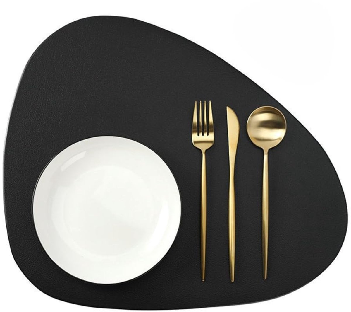 Ovale Kunstlederen Placemat Set van 6 - Waterproof en Warmtebestendig