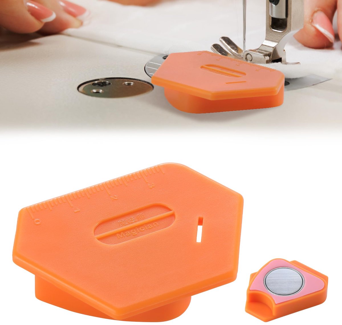 Magnetische Naadgeleider voor Naaimachine - Precisie Positionering - 4x5,7 cm