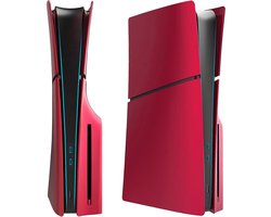 Playstation 5 Slim Faceplates Disc Edition (geschikt voor PS5 Slim & PS5 Pro) - Excl. Mid Skin - Accessoires - Faceplate - Cover - Plate - Skin - Volcanic Red/Rood