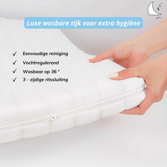 Matelas Maan 140x200 Surmatelas - Épaisseur 9cm - Mousse HR Cold - Déhoussable et lavable - Certifié CertiPUR® - Dureté Medium - Surmatelas