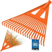 KOTARBAU® Bladhark, Tuinhark van Kunststof, 43 cm, Oranje, zonder Steel, Gazonhark, Waaierbezem, Lichtgewicht Hark, Stevige Hark