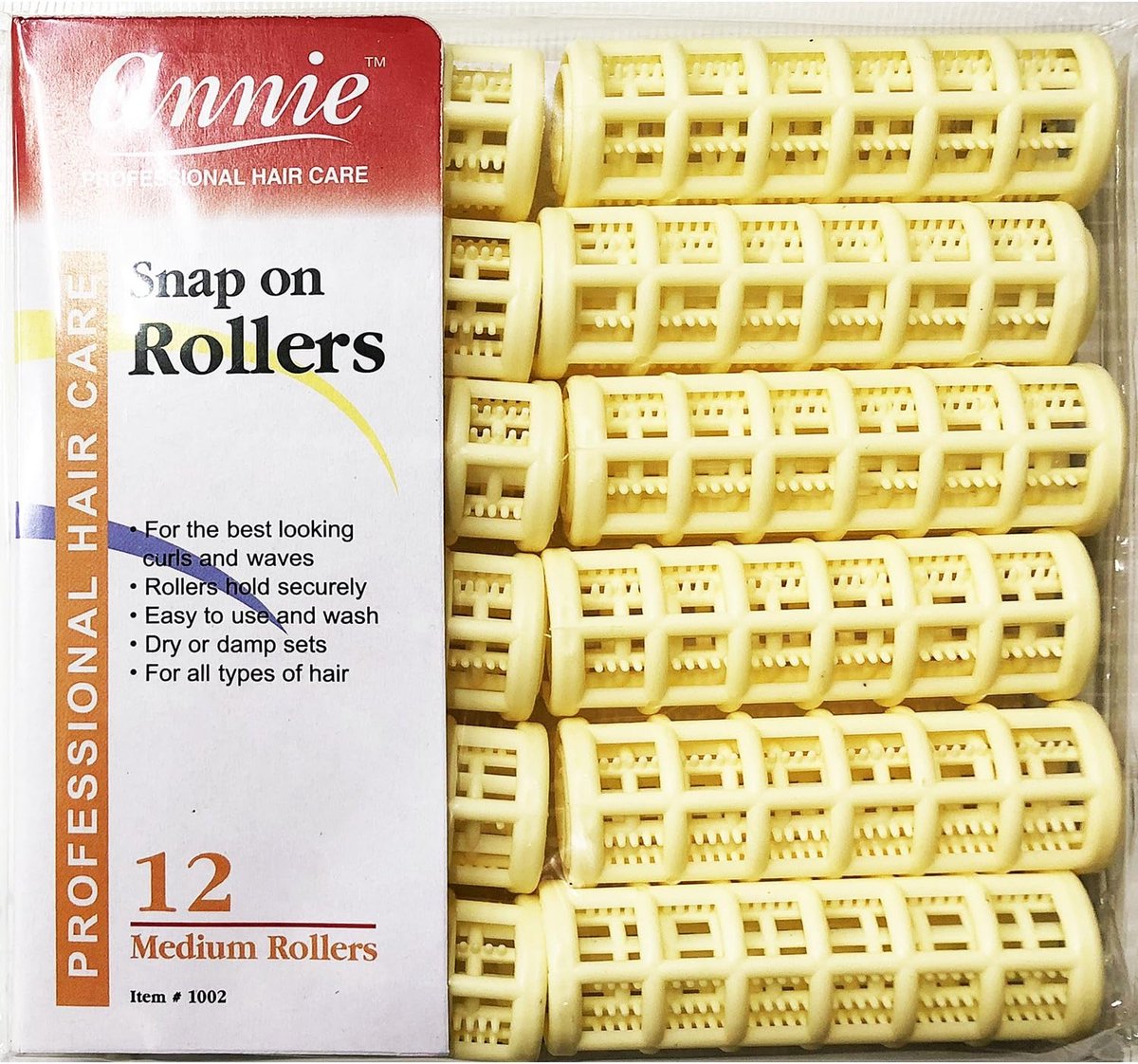 Haarrollers Set 12 Stuks - Diameter 3/4 Inch - Geel
