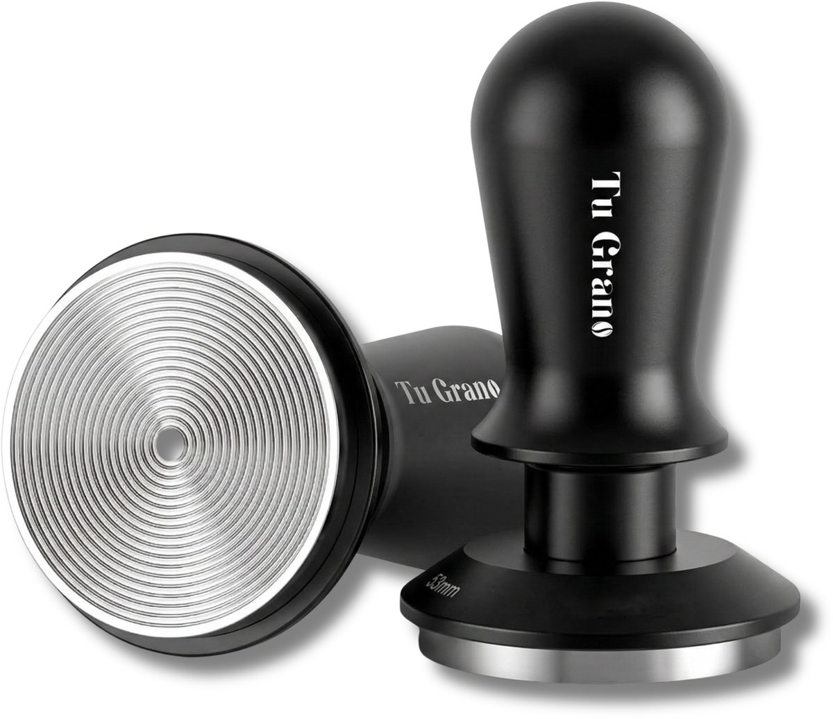 Tu Grano Koffie Tamper - Gekalibreerde Klik Tamper - 51mm - Zwart - Espresso Tamper