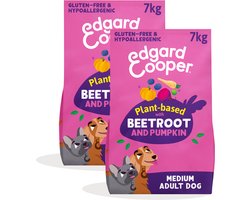 Edgard & Cooper 2x Graanvrij Hondenvoer Droog, 100% Plantaardig (Rode Biet & Pompoen. 7kg), Hypoallergeen, Veganistisch Eiwit, Zonder Toegevoegde Suiker