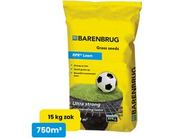 Barenbrug graszaad 15kg tot 750m² - RPR Lawn gecoat - extreem sterk zelfherstellend gazon - Snelgroeiend en zelfherstellend speel- en sportgazon - Geschikt voor zowel inzaai als doorzaai
