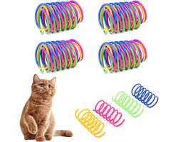 20 Stuks Kleurrijke Katten Speelgoed Spiraalveren - Interactief & Duurzaam Speelgoed voor Binnenkatten