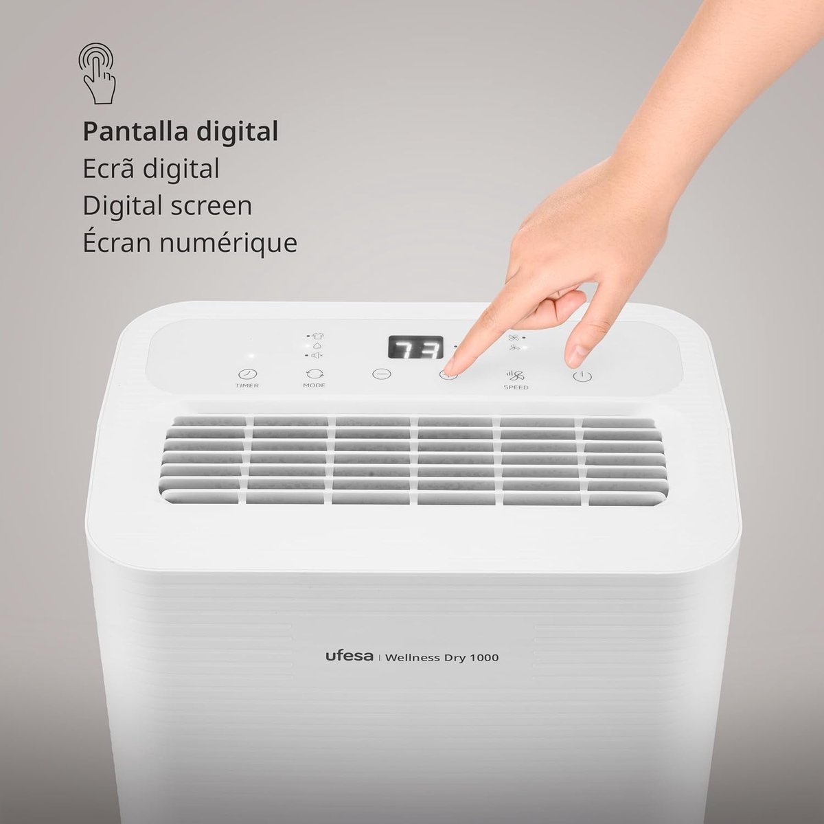 Stille Luchtontvochtiger met Sensor - Geschikt tot 40m² - 10L/24u - Timer en Droogfunctie