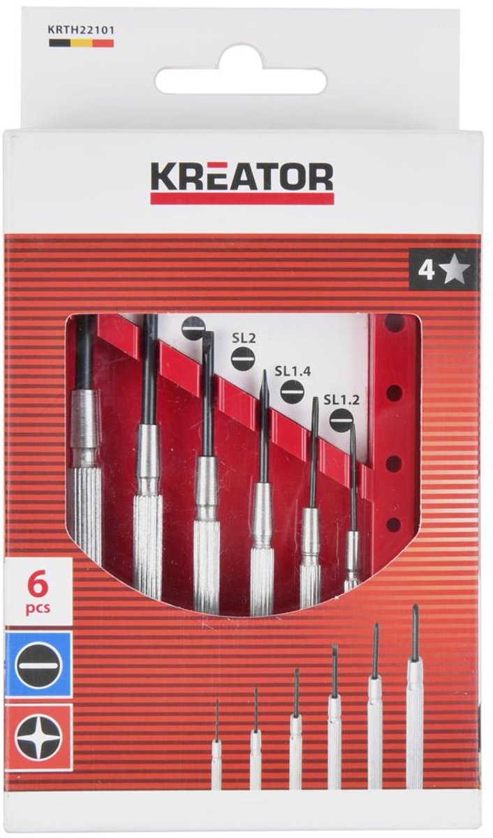 Kreator Precisieschroevendraaierset KRTH22101 - Precisieschroevendraaierset SL PH