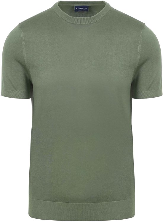 Convient - T-shirt tricoté Vert - Homme - Taille XXL - Coupe moderne