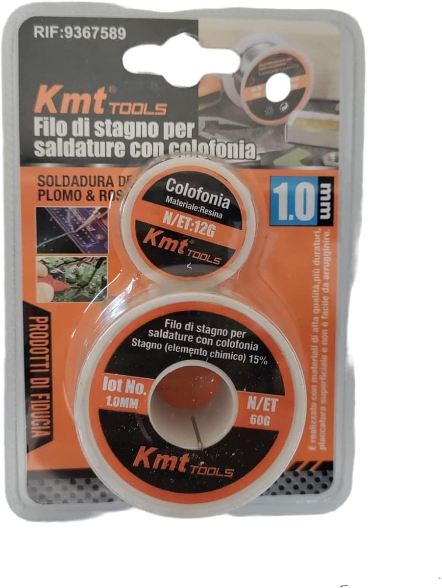 Loodvrije Soldeertin Spoel 60g - 1mm Diameter met Fluxkern