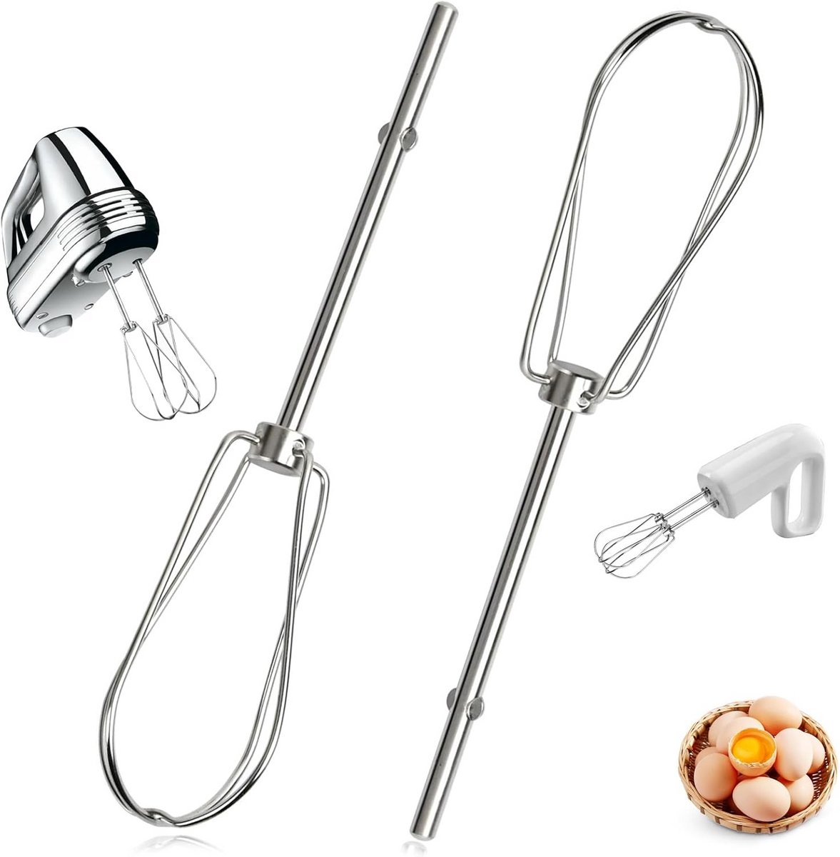2 Stuks Garde Accessoires Roestvrij Staal Vervangende Staven voor Handmixer