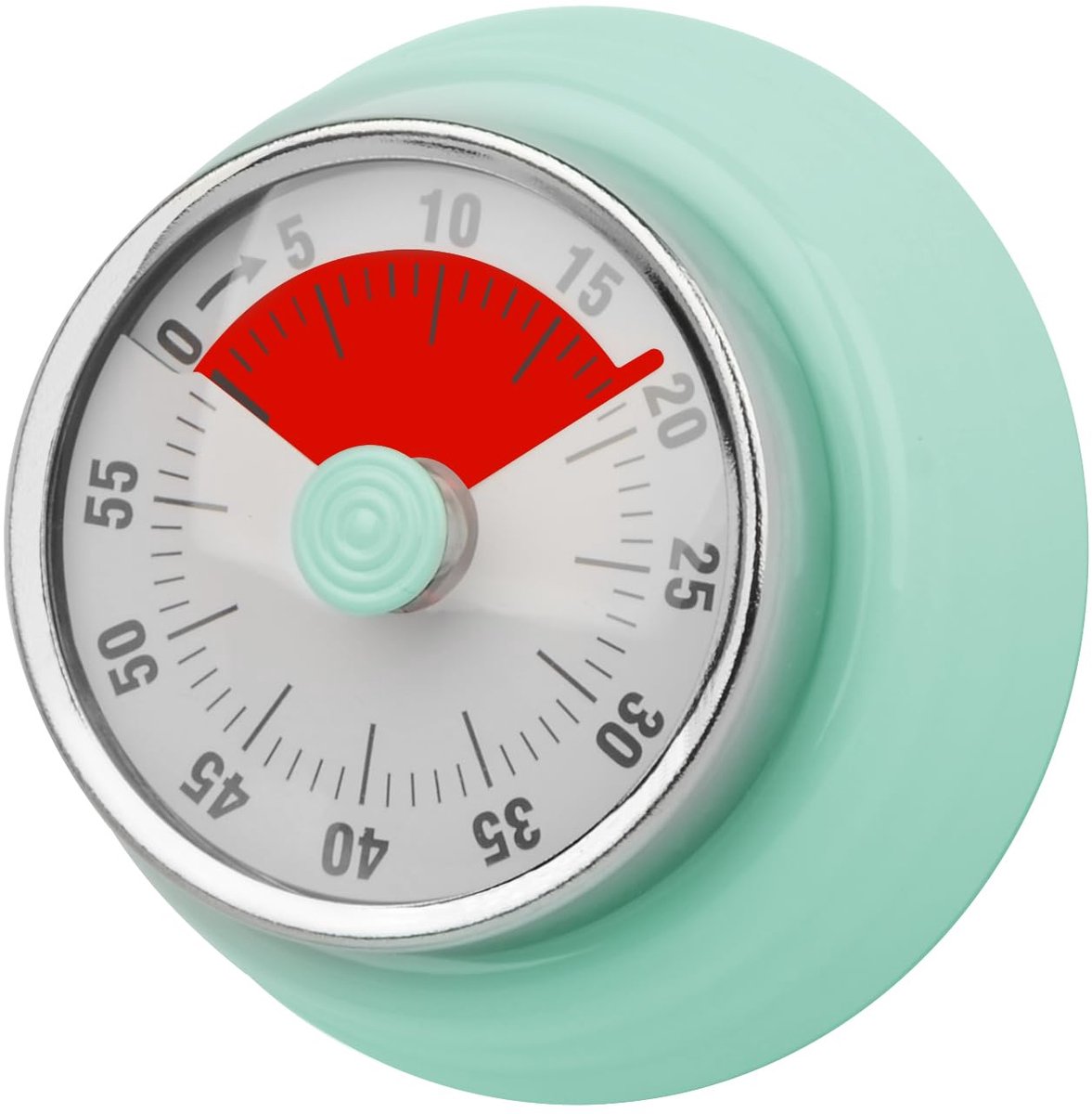 Visuele keukentimer van 60 minuten - Eierwekker en Pomodoro-timer - Mechanische wekker voor kinderen en volwassenen - Magnetisch - Ideaal voor klaslokaal, kantoor en keuken - Leerklok voor kinderen en hulpmiddelen voor mensen met autisme,Groen