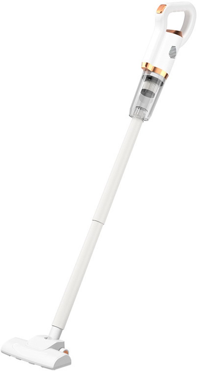 Gloovon® 2-in-1 Steelstofzuiger - Draadloze Handstofzuiger - Geschikt voor Auto & Thuis - Lichtgewicht 0.9kg - Dierenharen - Wit