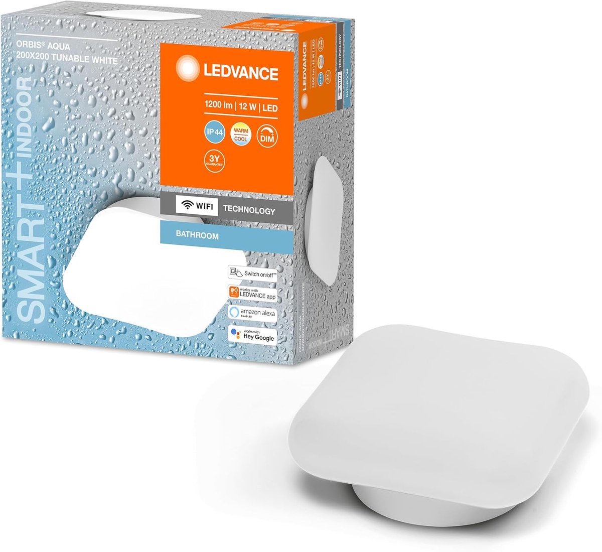 Slimme Plafond- en Wandlamp Zigboog Wit WiFi App Bediening Tunable White IP44