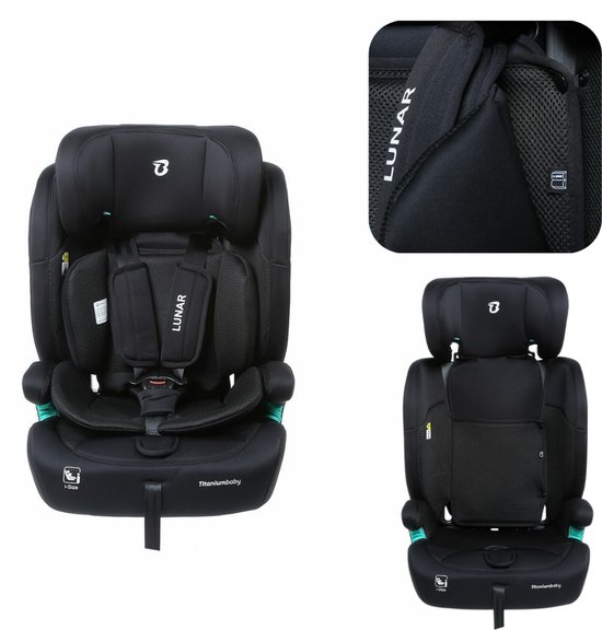 Titaniumbaby Autostoel Lunar Zwart I-size 76-150 cm.