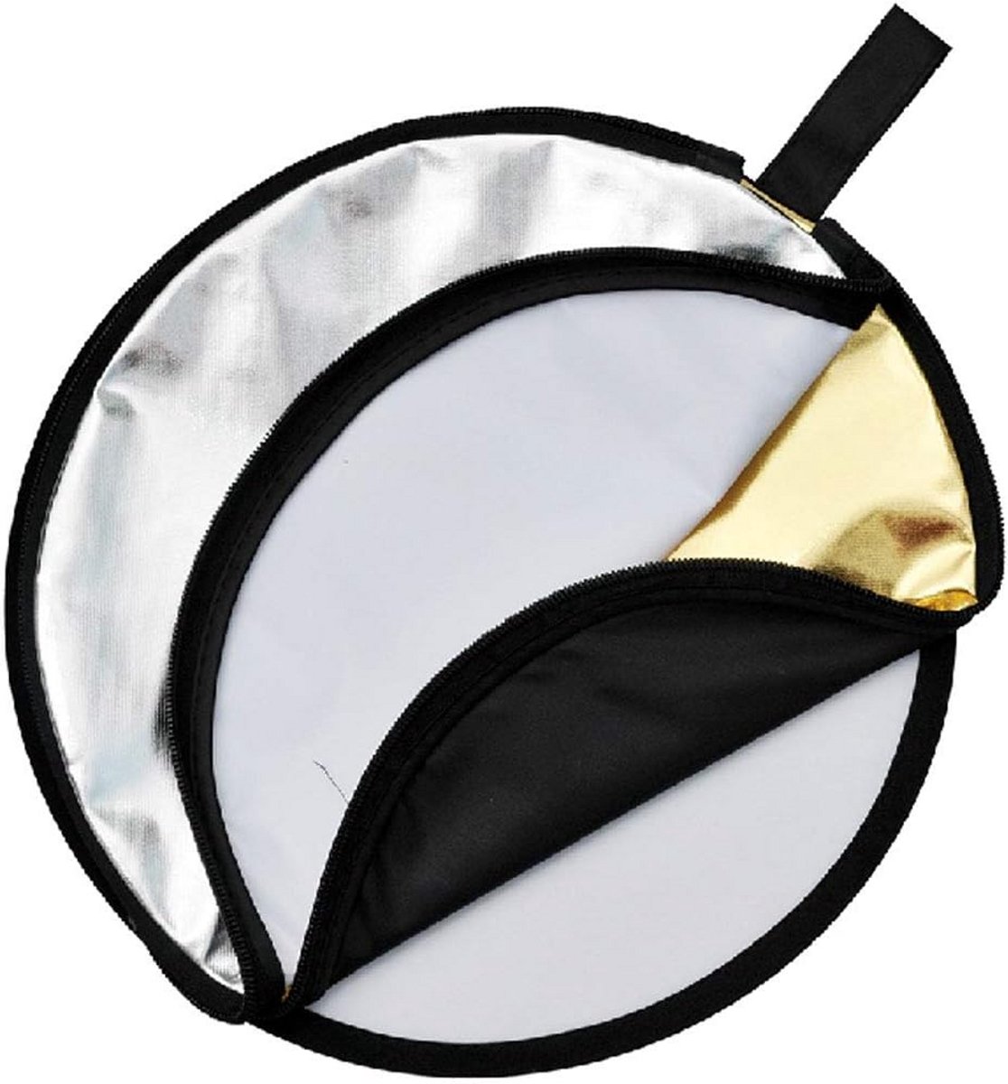 Fotografie Reflector Set 5-in-1 Rond 80cm Rond - Goud, Zilver, Zwart, Wit, Diffuser