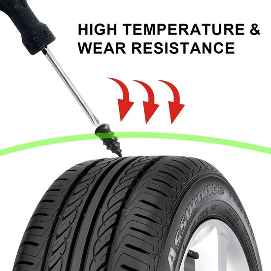 Uitgebreide Bandenreparatieset 40-delig voor Auto, Motor, Scooter en 4x4 - Tubeless Bandenplakset van Merkloos — afbeelding 5